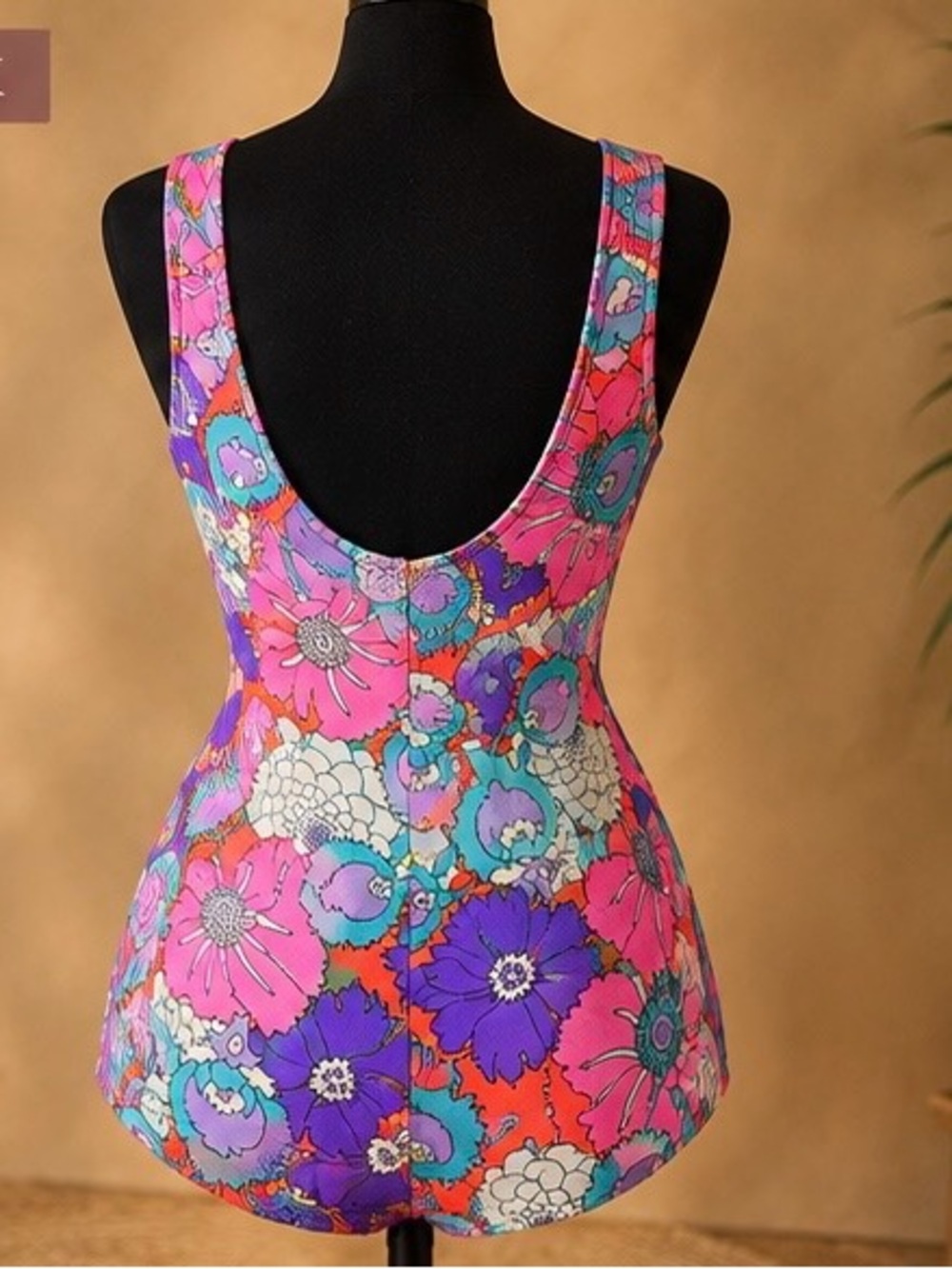 Vintage Floral 1950s/60s Pin Up Swimsuit